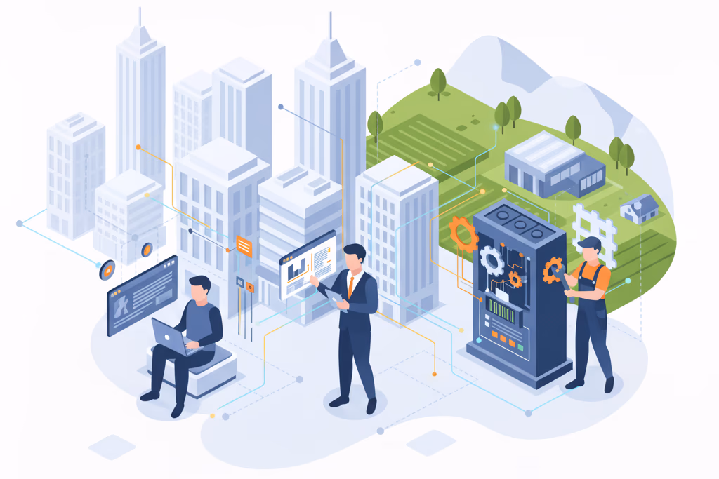 IT-Services, Projektmanagement und Handwerk: zuverlässige Unterstützung für Liegenschaften und digitale Prozesse.